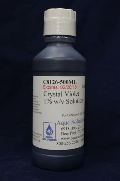 Aqua Solutions Crystal Violet 1 Wv Solution 500ml Quantity Each