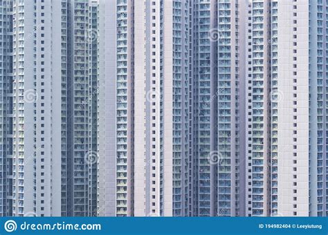 High Rise Residential Building Of Public Estate In Hong Kong City Stock