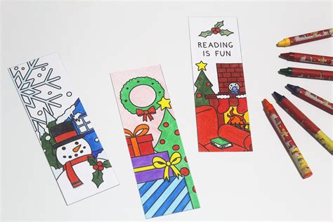 Make 3 Diy Color Your Own Christmas Bookmarks Free Printable