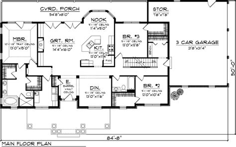 House Plan 73152 Ranch Style With 2016 Sq Ft 3 Bed 2 Bath