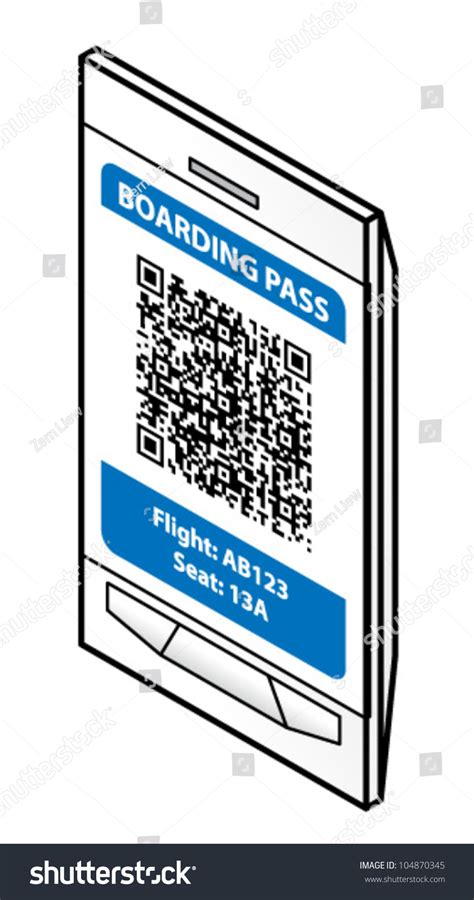 Mobile Boarding Pass Qr Code Ready For Scanning At The Gate Stock