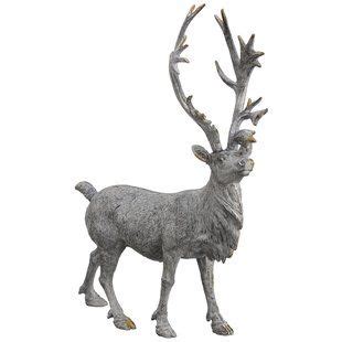 A brown moose with a beige stomach and antlers. Moose | Wayfair | Wayfair, Old rugged cross, Glass ...