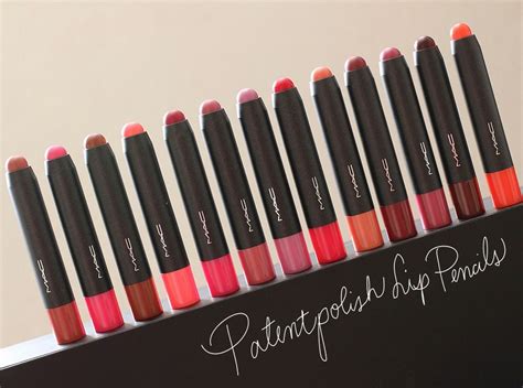 14 Of The 15 New Mac Patentpolish Lip Pencils 20 Each Available Now Online And At Mac Stores