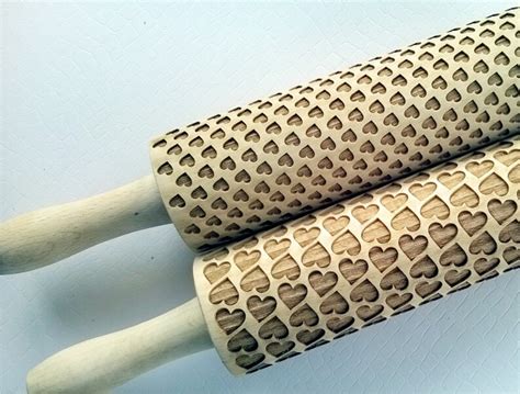2 Any Pattern Rolling Pin Set Lazer Engraved Rolling Pins For Etsy