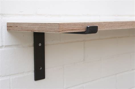 Birch Plywood Shelf Heavy Duty Steel Angle Bracket Etsy Uk