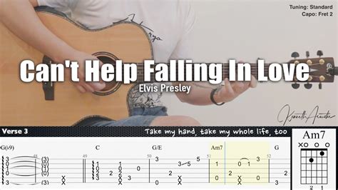 Cant Help Falling In Love Elvis Presley Fingerstyle Guitar Tab Chords Lyrics Youtube
