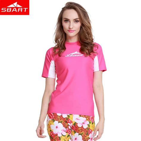 Sbart Women Short Sleeve Lycra Rashguard Uv Protection Upf50 Female