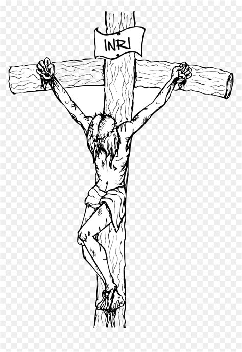 Jesus On Cross Drawing Hd Png Download Vhv