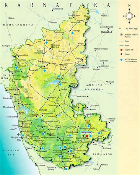 Karnataka state map with cities. Karnataka - Explorers | Adventure Treks Tours-Pune Mumbai