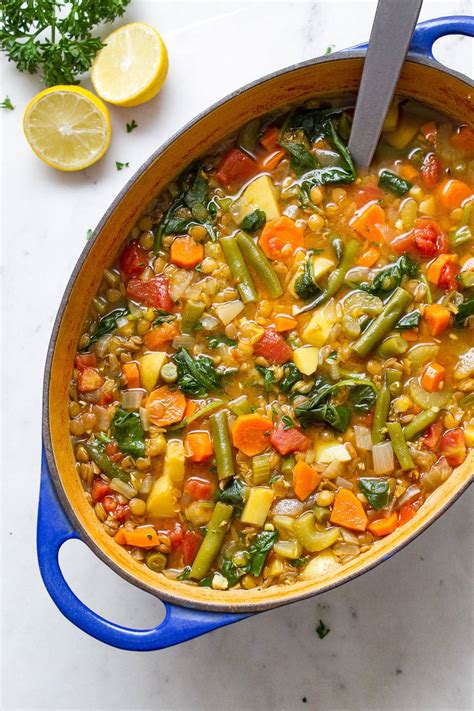 Vegetarian Green Lentil Soup Recipe Vegetarian Recipes