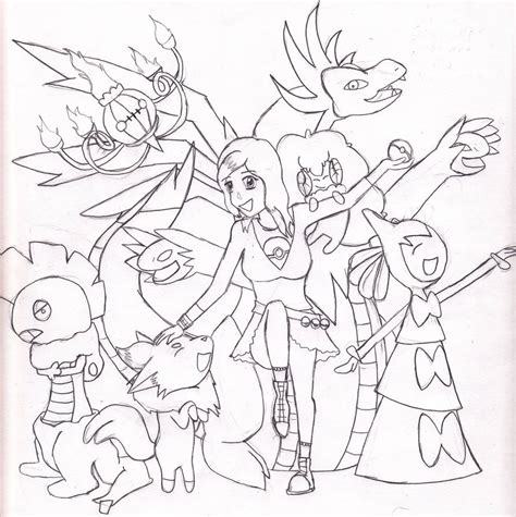 Unova Trainer And Team Lineart By Leachaos On Deviantart