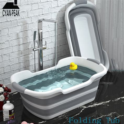 1PC Portable Folding Bathtub Baby Shower Portable Silicone Capacity