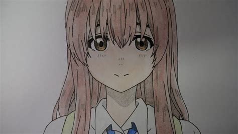 Drawing Shouko Nishimiya From A Silent Voicekoe No Katachi Youtube