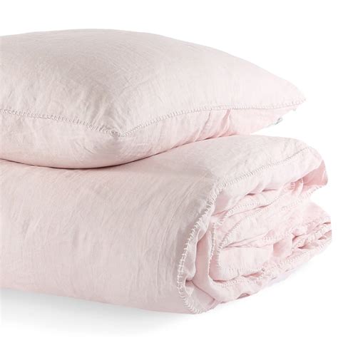Soft Pink Linen Bedding Duvet Covers And Euro Shams Rachel Ashwell