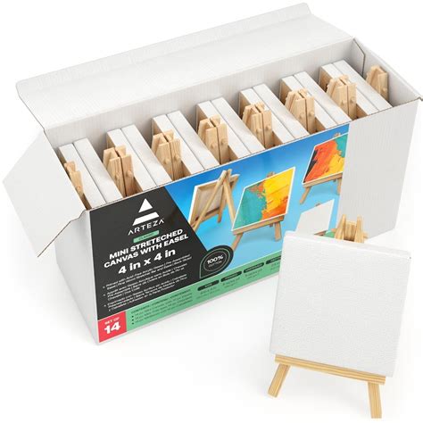 Arteza Canvas Panels Classic 5x7white Blank Canvas Boards For