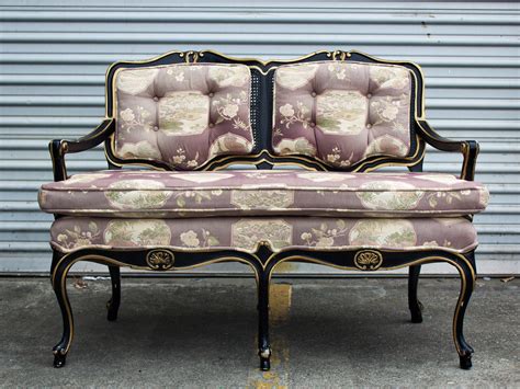 Chinoiserie Settee Loveseat Sofa — Affair Vintage Rentals