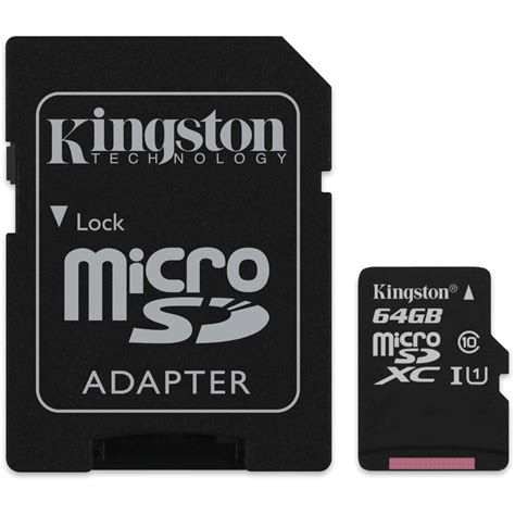 Kingston 64gb Microsdxc Memory Card Class 10 With Sd Sdcx1064gb