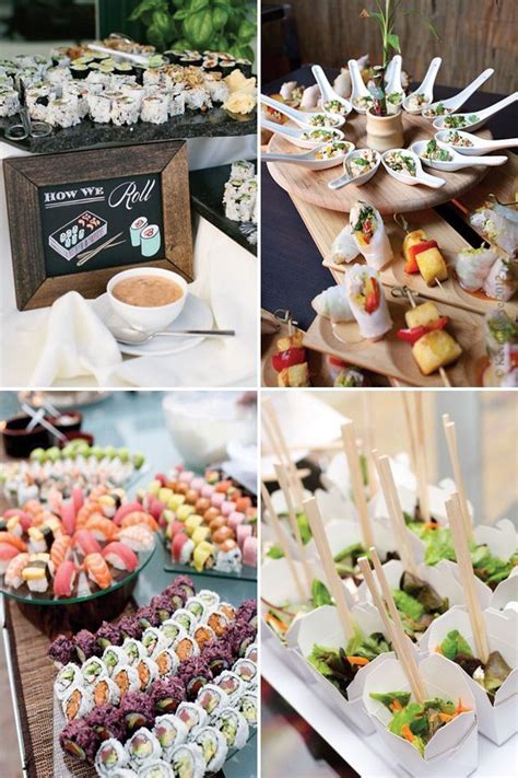 Asian Stations And Sushi Bar Wedding Food See More Great Wedding Food