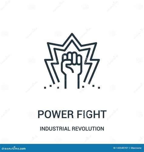Power Fight Icon Vector From Industrial Revolution Collection Thin