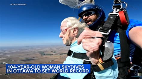 104 year old woman dorothy hoffner goes skydiving in illinois hopes to be certified in guinness