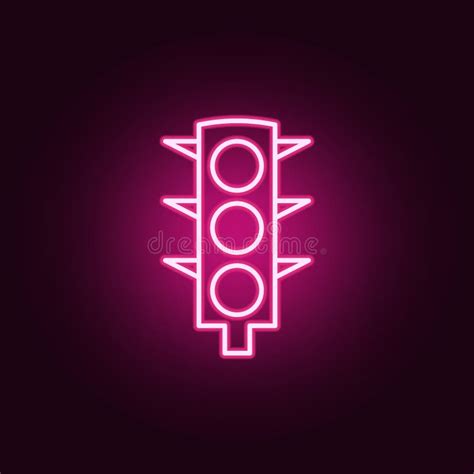 Traffic Light Icon Elements Of Web In Neon Style Icons Stock