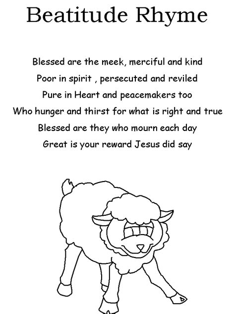 Free printable beatitude coloring page for adults. Beatitudes poem | Sunday school craft | Pinterest ...