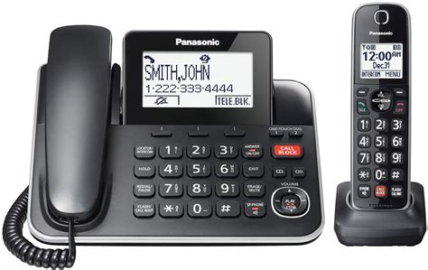 Panasonic Kxtgf870b 2 In 1 Cordedcordless Phone 1 Handset Black