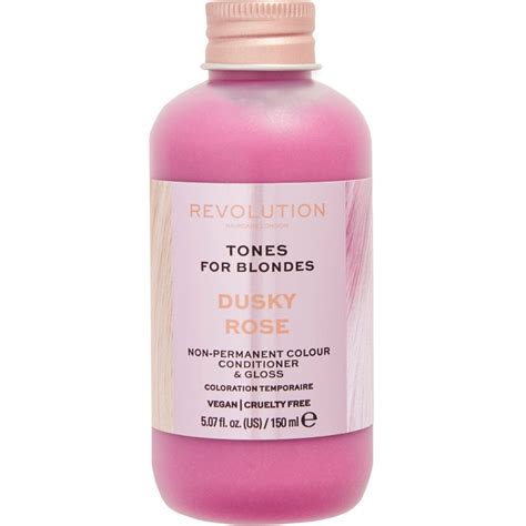 Revolution Haircare Tones For Blondes Non Permanent Colour Conditioner And Gloss Dusky Rose 150ml