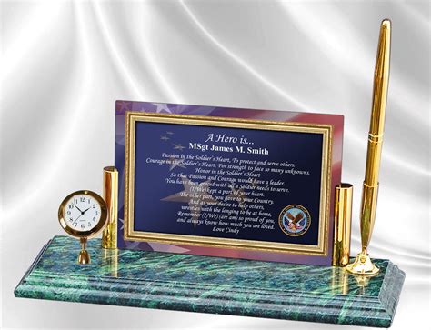 Personalized Military T Plaque Going Away Retirement Homecoming Poem