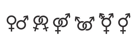 Premium Vector Gender Symbols Icon Set Sexual Orientation Symbol