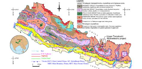 Geological Map Og Nepal