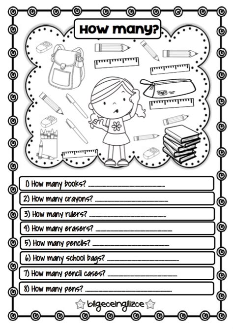 These 2nd grade math worksheets are suitable for parents who homeschool their kids and for teachers of secondgraders. 2nd grade worksheets, 2. sinif ingilizce calisma kagitlari - Bilgeceingilizce