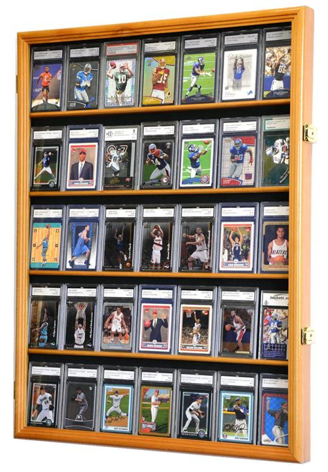 35 Graded Sportcollectible Trading Card Display Case Cabinet