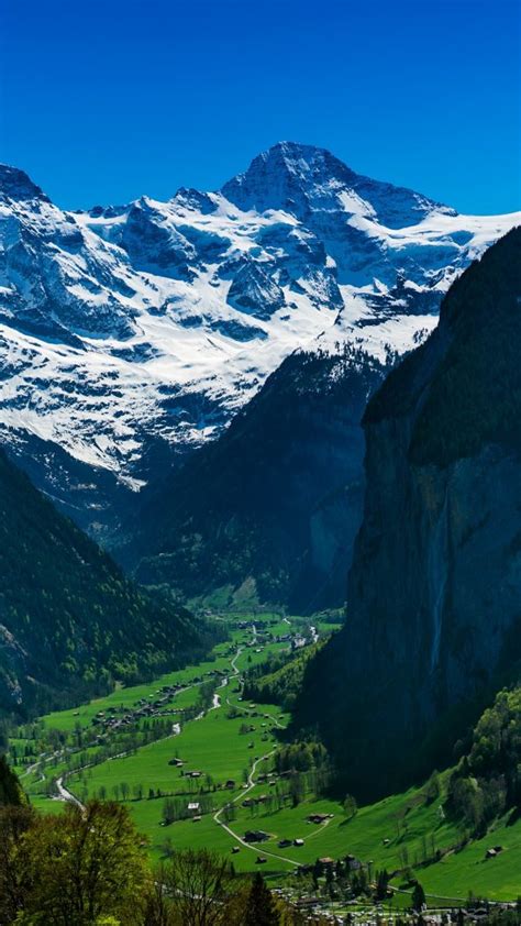 Mountain Village Wengen In Switzerland Alps Lauterbrunnen Windows 10