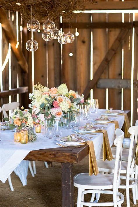 By caroline picard and sienna livermore. Shabby Chic Barn Wedding | Rustic wedding table setting ...