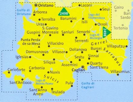 Sardegna Sud Cartina | Tomveelers