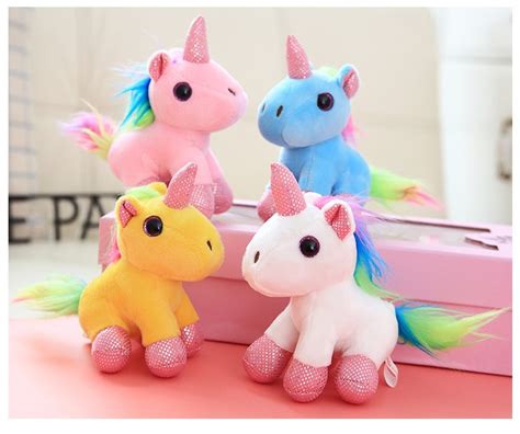 9cm Cute Unicorn Stuffed Plush Keychain Bags Pendant Doll Toys White