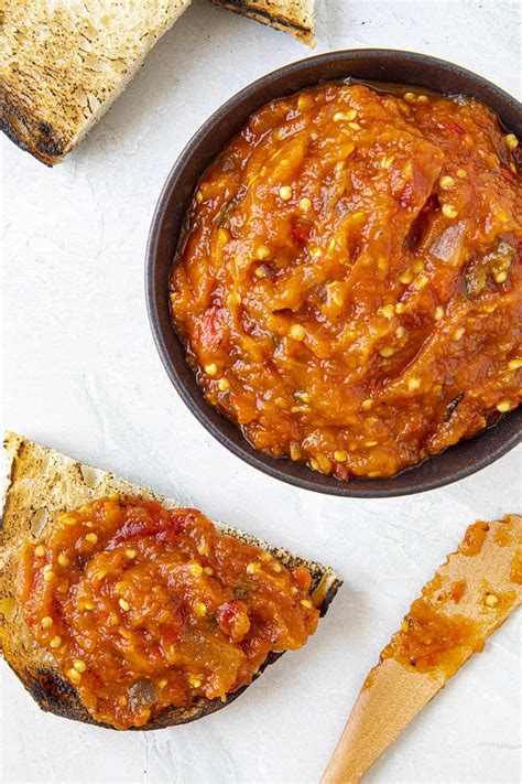 Zacusca Recipe Romanian Roasted Eggplant And Red Pepper Spread Chili Pepper Madness