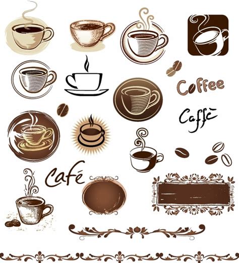 Coffee Elements Vectors Graphic Art Designs In Editable Ai Eps Svg
