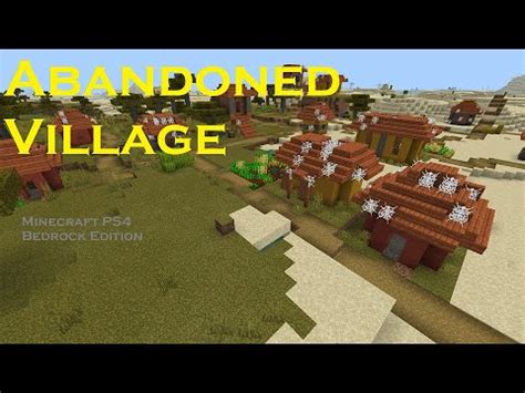 Need the best minecraft bedrock edition seeds? Minecraft PS4 Bedrock Edition - Abandoned Village Seed ...
