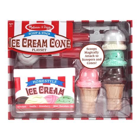 Melissa And Doug 4087 Scoop And Stack Ice Cream Cone Playset At Sutherlands