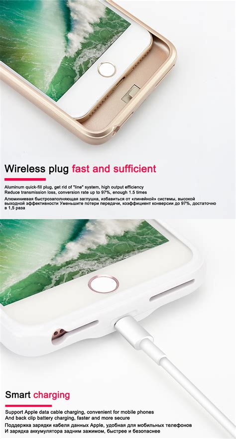 İphone Charger Cover 3 Color Quality 3000 4200mah 8 7 9 Serie
