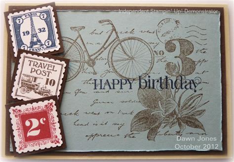 Postage Due Stamp Set Happy Birthday Greeting From Curly Cute