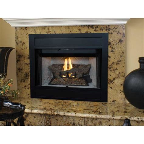 Superior 42 Traditional B Vent Natural Gas Fireplace With White Stack