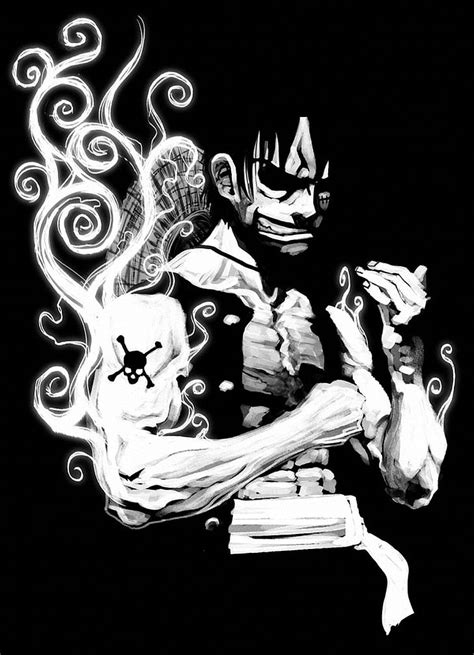 We have a massive amount of desktop and mobile backgrounds. HD wallpaper: black and white one piece monkey d luffy ...