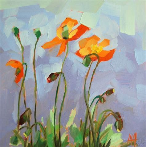 Orange Poppies Angela Moulton Poppy Painting Floral Painting Flower