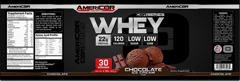 Americor Nutrition Whey Protein Label Behance