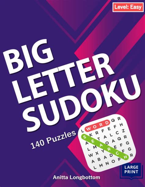 Big Letter Sudoku Difficulty Level Easy Large Print Fun Word Sudoku