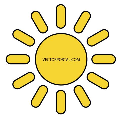 Sunny Weather Symbol Royalty Free Stock Svg Vector