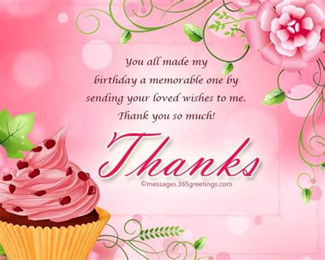 Thank You Message For Birthday Wishes On Facebook 365greetings Com